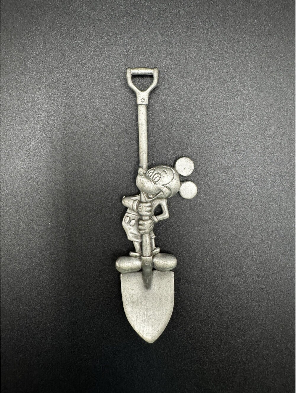 Vintage Walt Disney Productions Pewter Collector Spoon Mickey Mouse Shovel - 4”